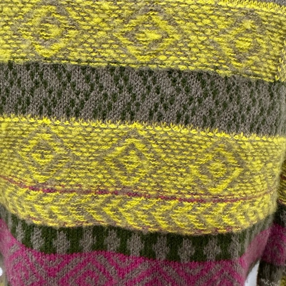 Chelsea & Violet Multicolor Patchwork Stripes Knit Sweater - Picture 4 of 6